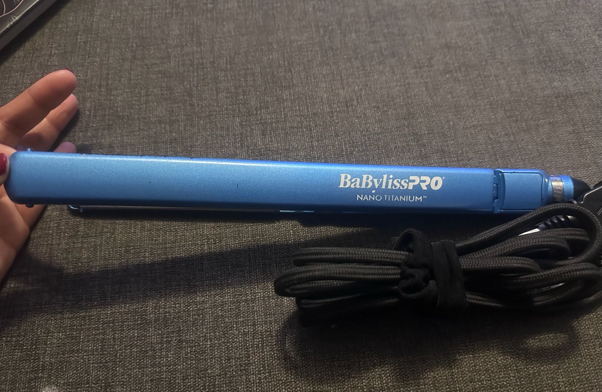 BaByliss PRO Nano Titanium Flat Iron Straightener Adjustable Heat Blue 3