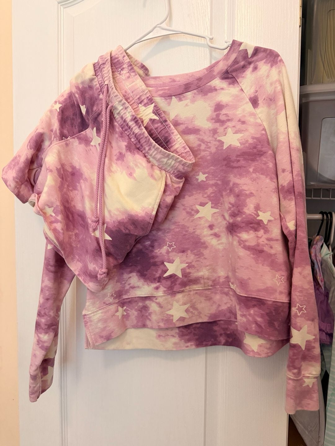 Wildfox Sweatshirt And Shorts Set Size S Purple Tie Dye Star 1