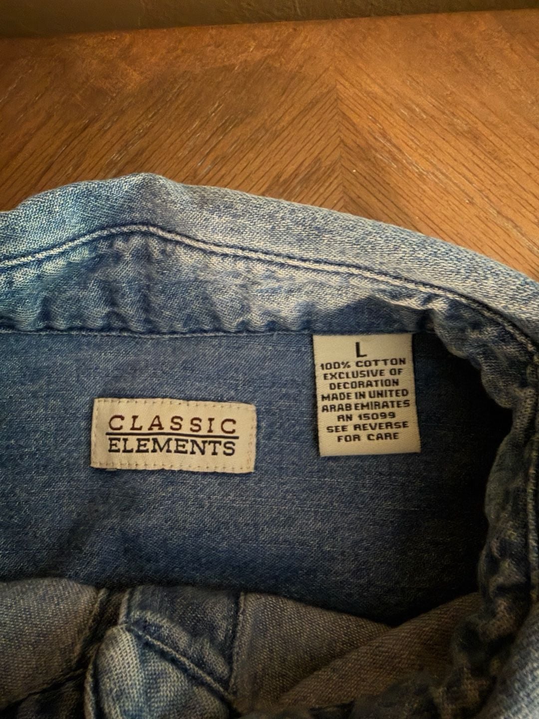 Vintage Floral Embroidered Chambray Denim Shirt 4
