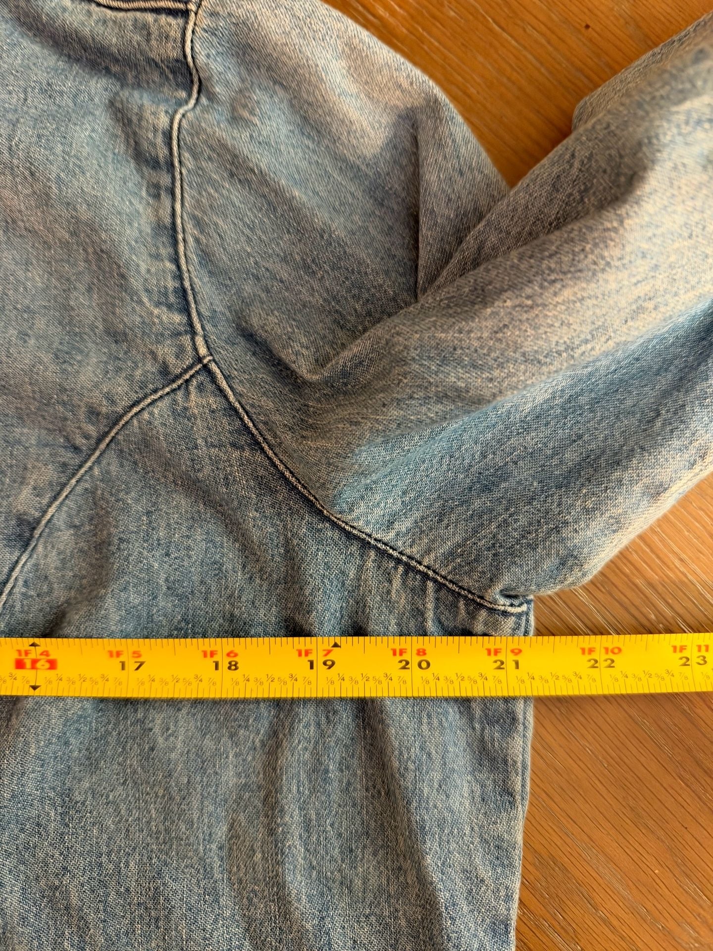 Vintage Floral Embroidered Chambray Denim Shirt 6