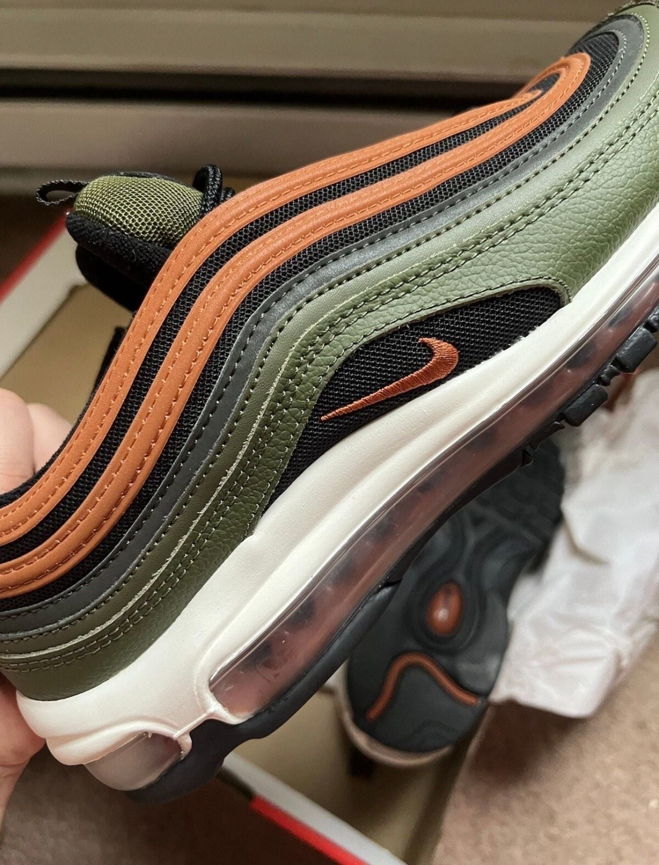 Nike Air Max 97 Size 11 Black Rough Green Dark Russet 5