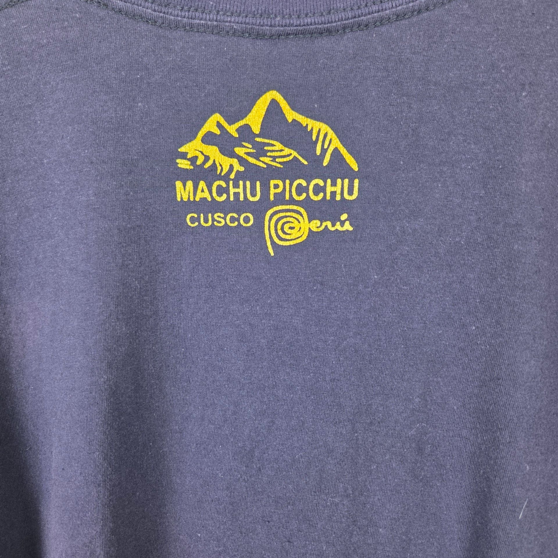 Manco Inca Machu Picchu Cusco Peru T-Shirt Size L Purple Souvenir 5