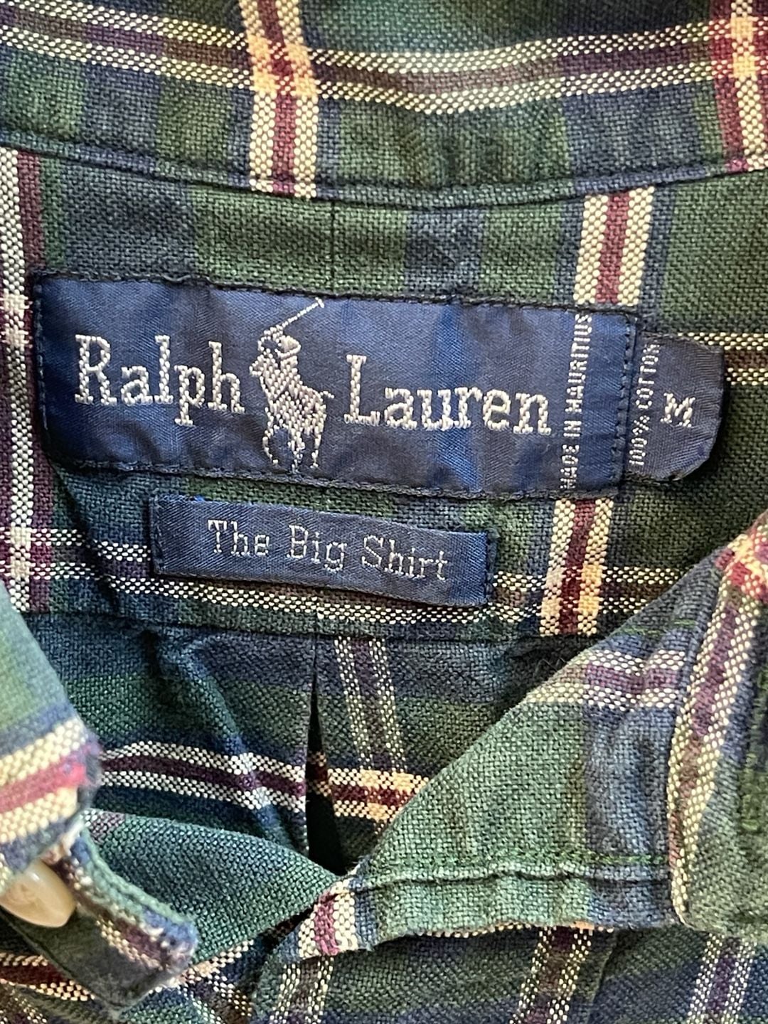 Vintage Ralph Lauren M Plaid Button Shirt Cotton Long Sleeve Grid Chore Jacket 13