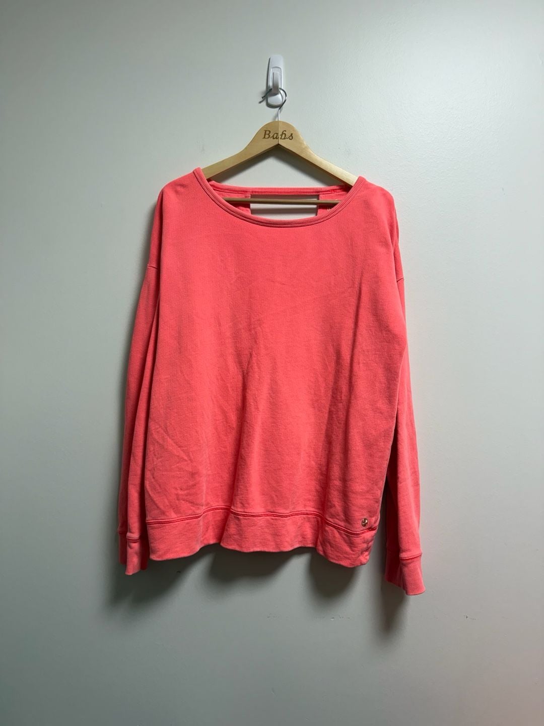 Lilly Pulitzer Long Sleeve Sweatshirt Size L Pink Twist Back 3