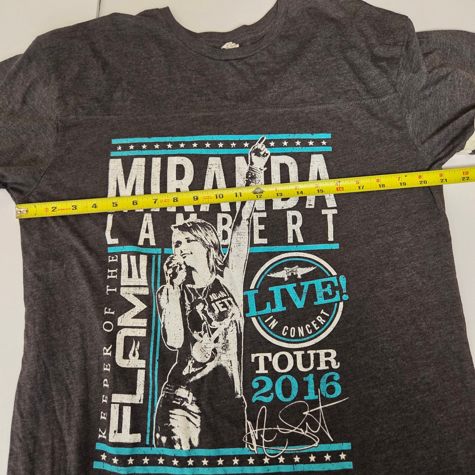 Miranda Lambert Tour 2016 T-Shirt Size L Charcoal Gray Graphic Tee 7