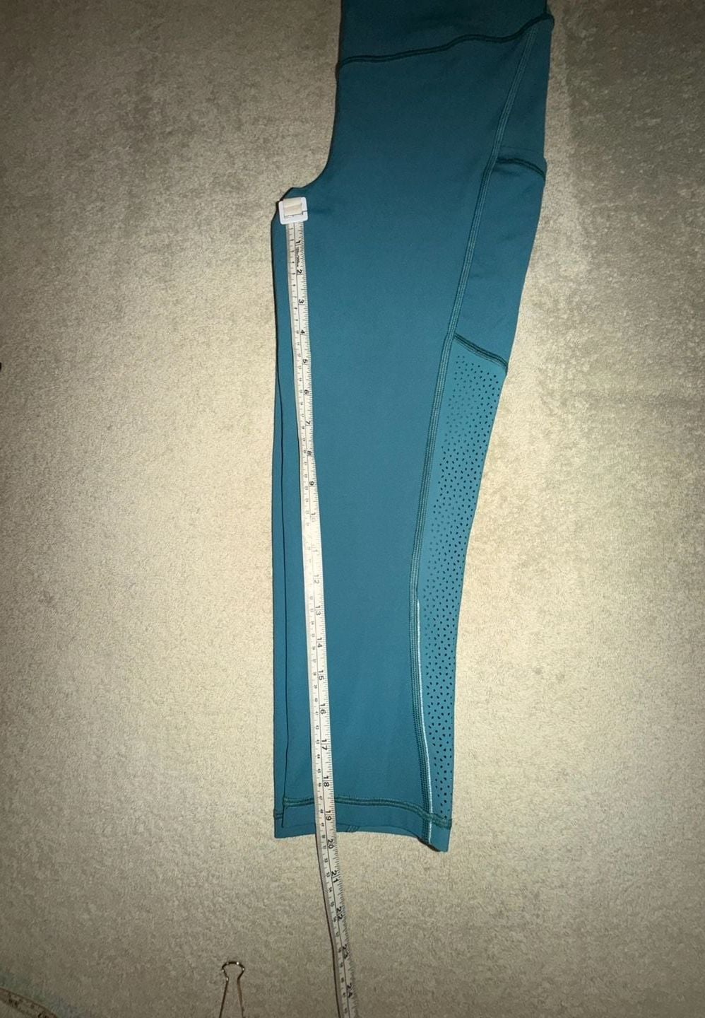 Lululemon Ready To Race Crop Leggings Deep Cove with ventilation 10