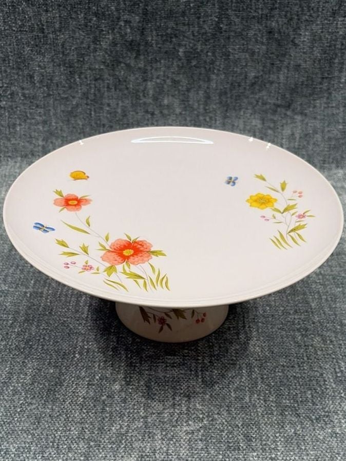 Seymour Mann Day Lily 10 3/8 Cake Stand Cottagecore 1