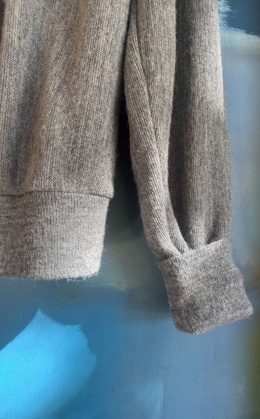 Steeplechase Knit Cardigan Size M Gray Vintage 80s USA Made 5