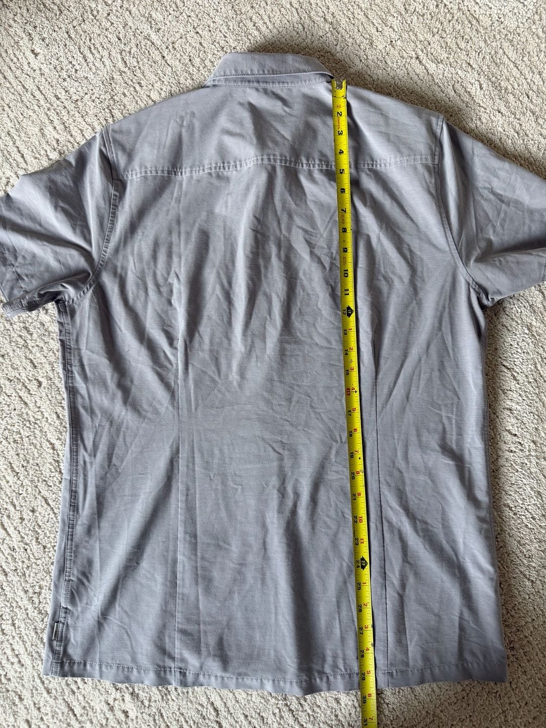 Vuori Short Sleeve Bridge Button-Up Shirt Size L Gray 6