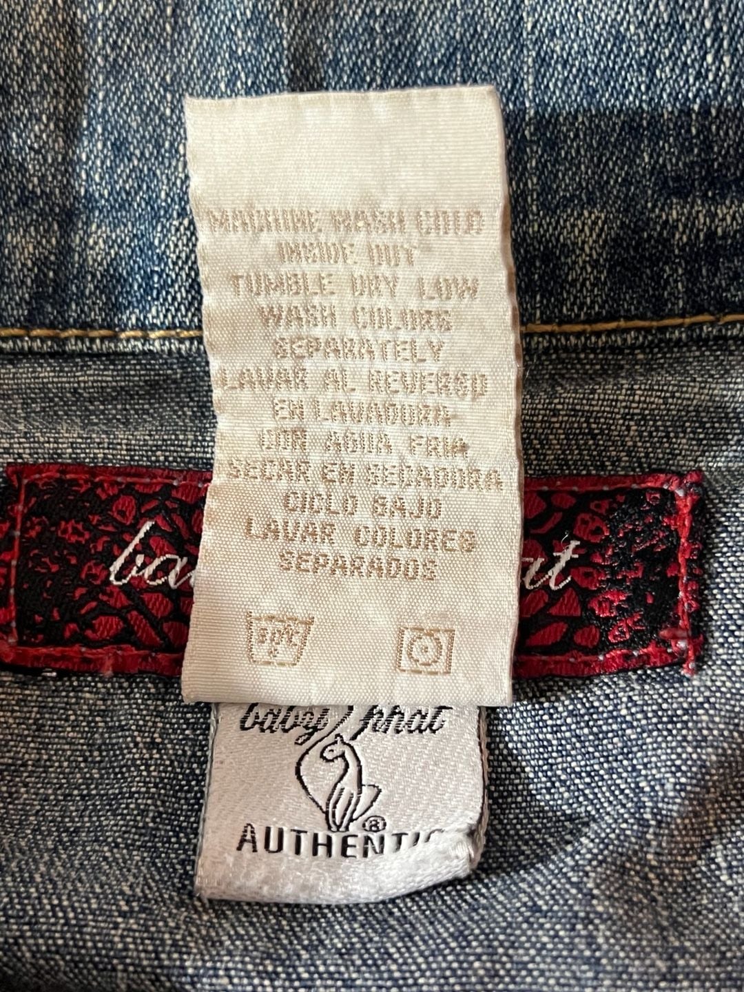 Baby Phat Denim Jacket Size M Blue Zip Up Crop 15
