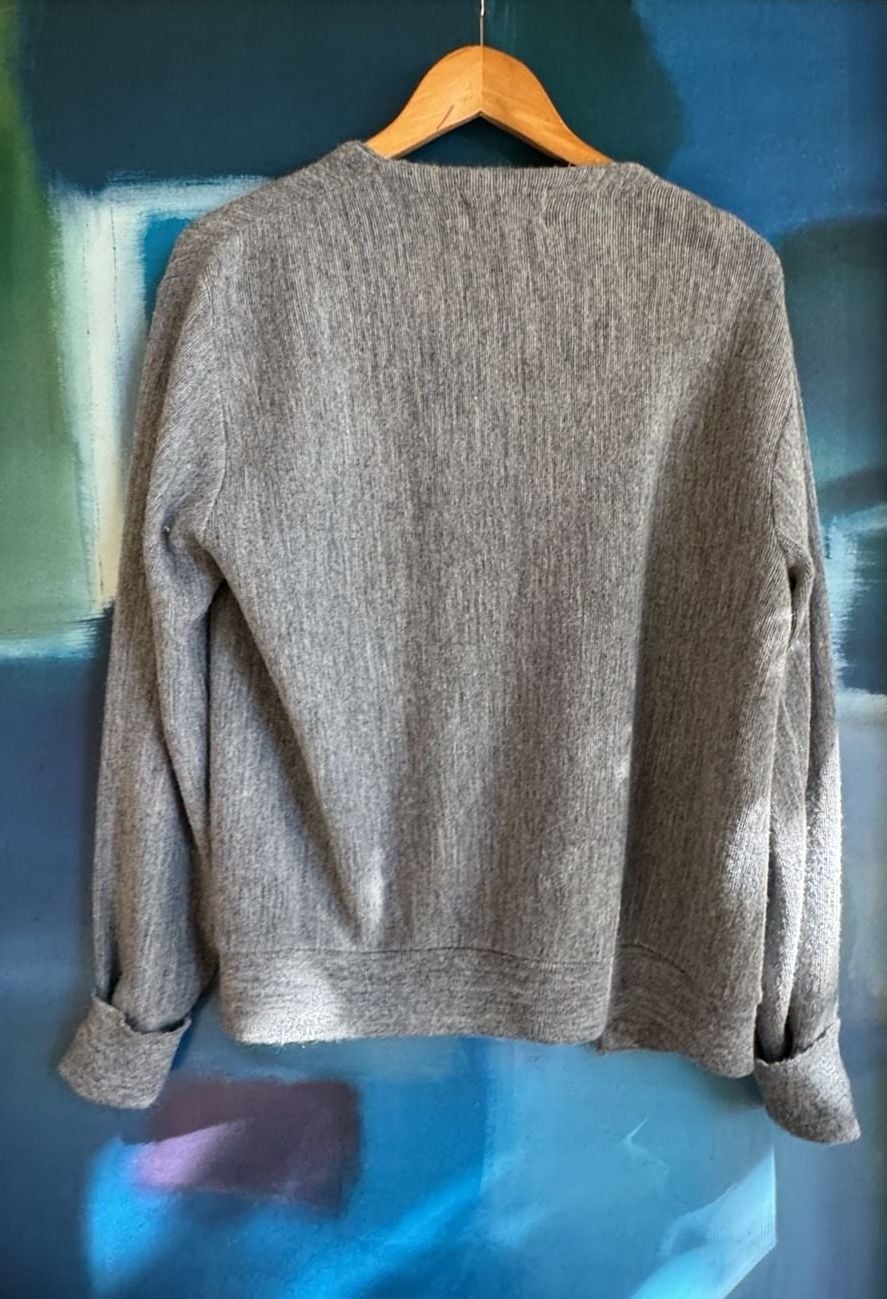 Steeplechase Knit Cardigan Size M Gray Vintage 80s USA Made 7