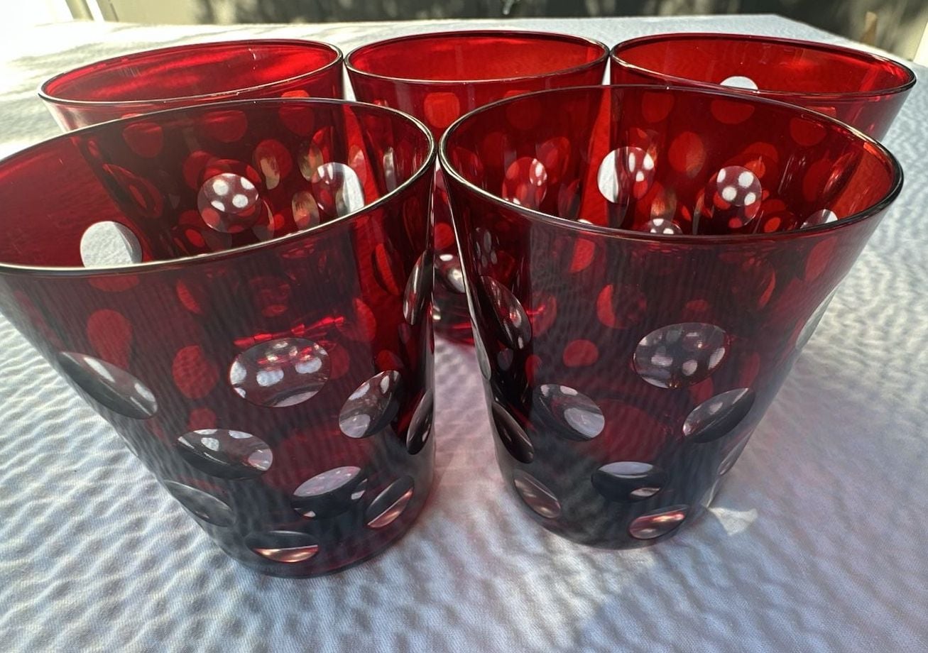 Rotter Glas Aufsteiger Ruby Red Tumbler Set of 5 3