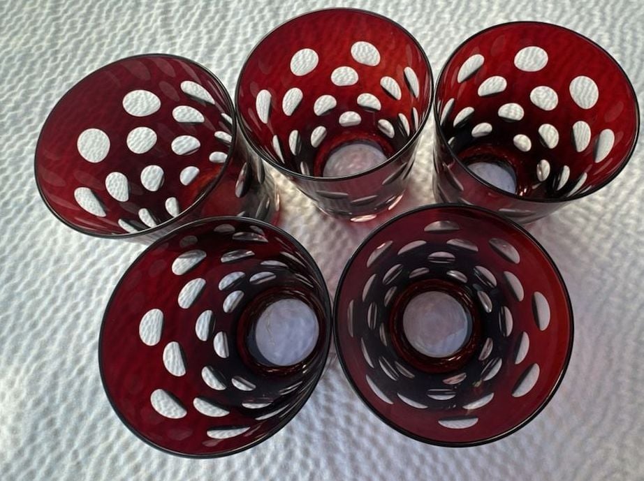 Rotter Glas Aufsteiger Ruby Red Tumbler Set of 5 6