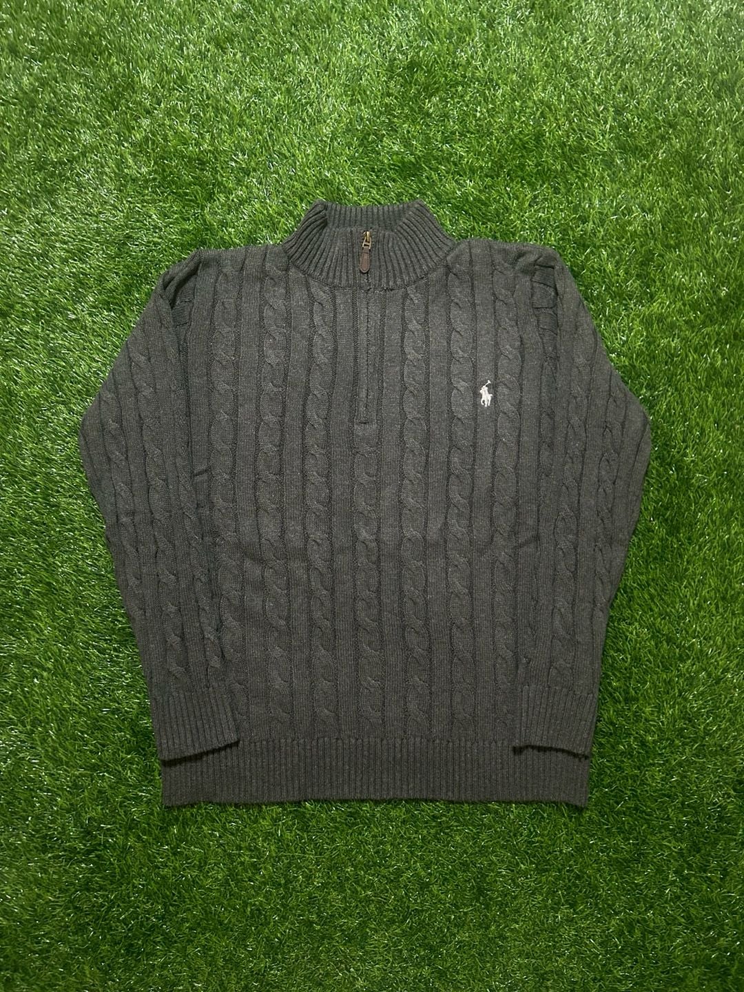 Polo Ralph Lauren Cable Knit Quarter-Zip Sweater Size S 2