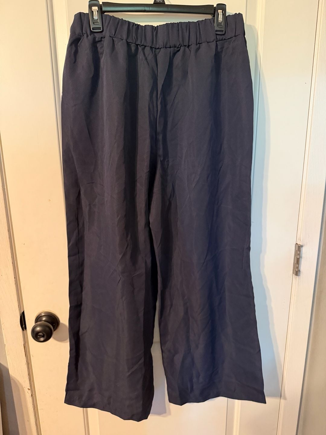 Unbranded Wide Leg Pants Size XL Navy Polyester 3