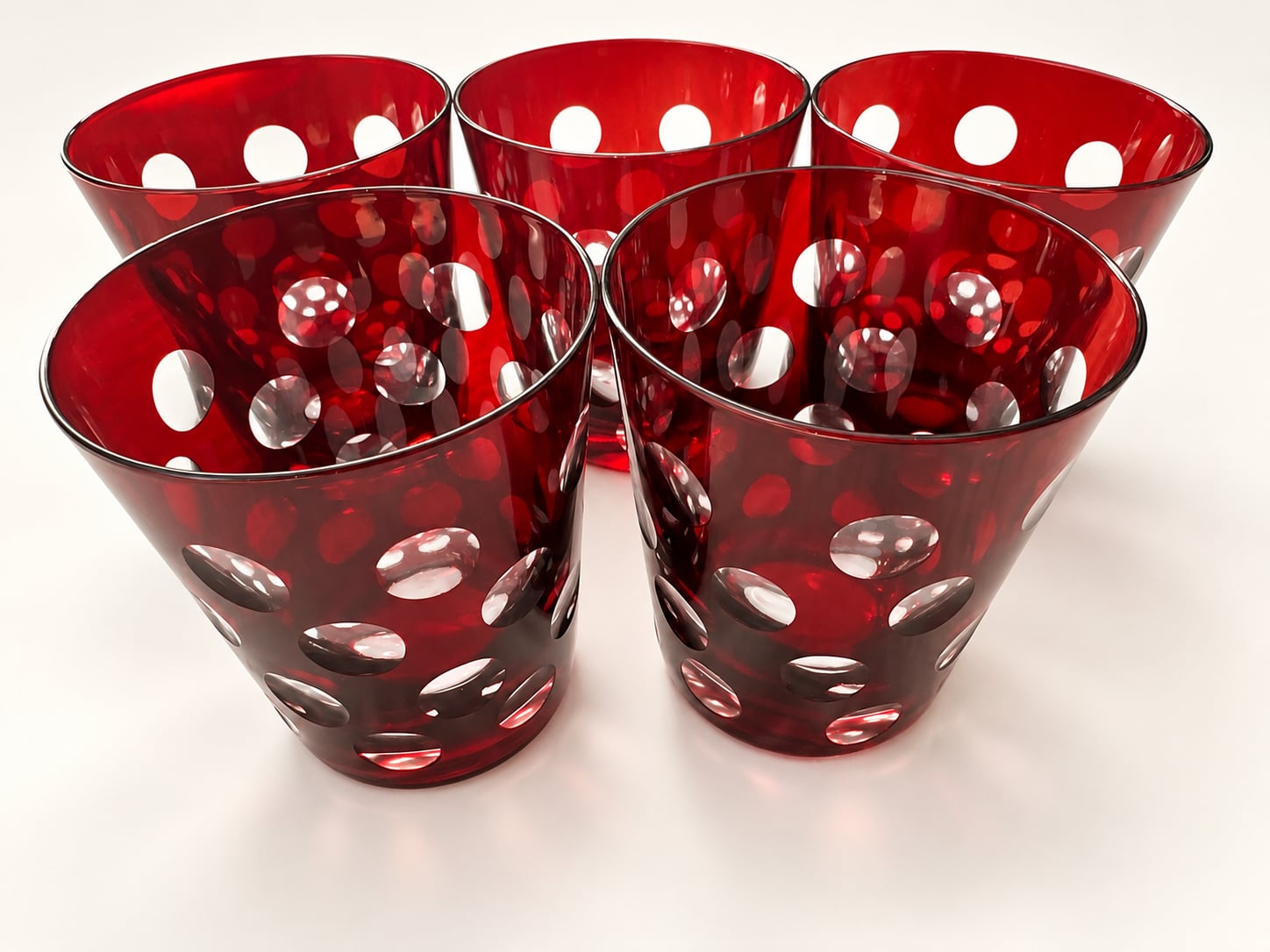 Rotter Glas Aufsteiger Ruby Red Tumbler Set of 5 1