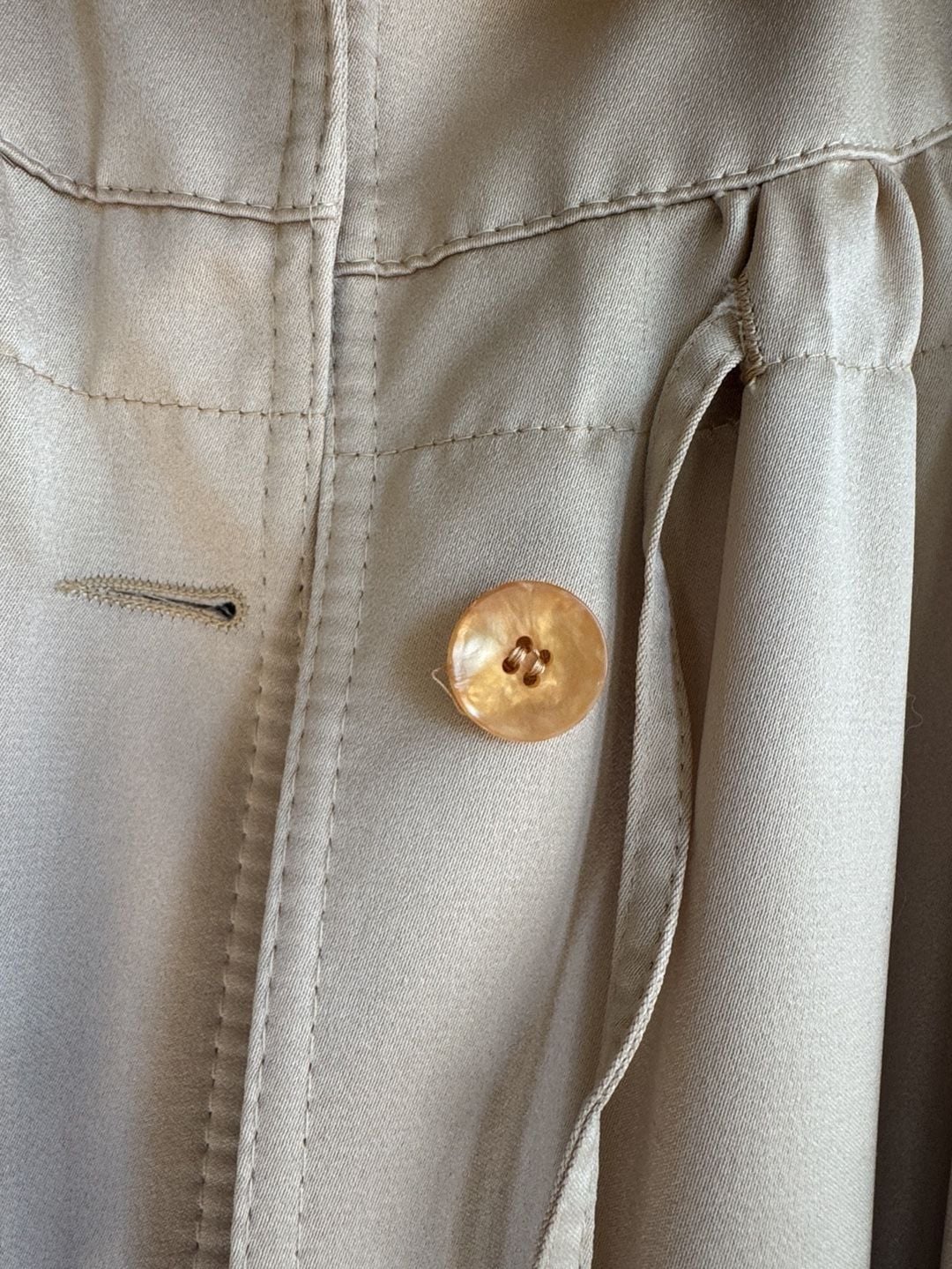 Vintage Forecaster Of Boston Trench Coat Size 7/8 Tan Belted 6