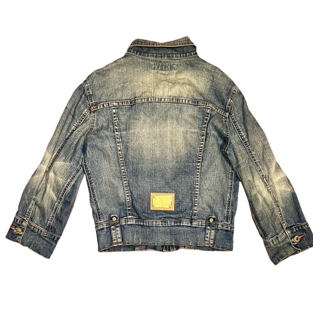 Baby Phat Denim Jacket Size M Blue Zip Up Crop 10