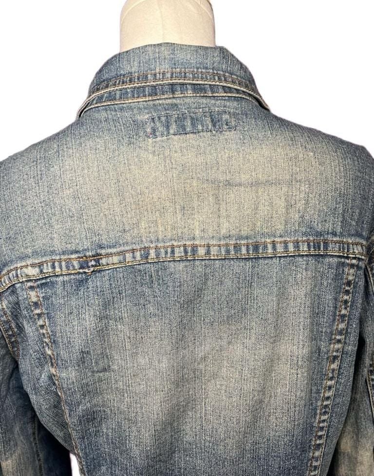 Baby Phat Denim Jacket Size M Blue Zip Up Crop 12