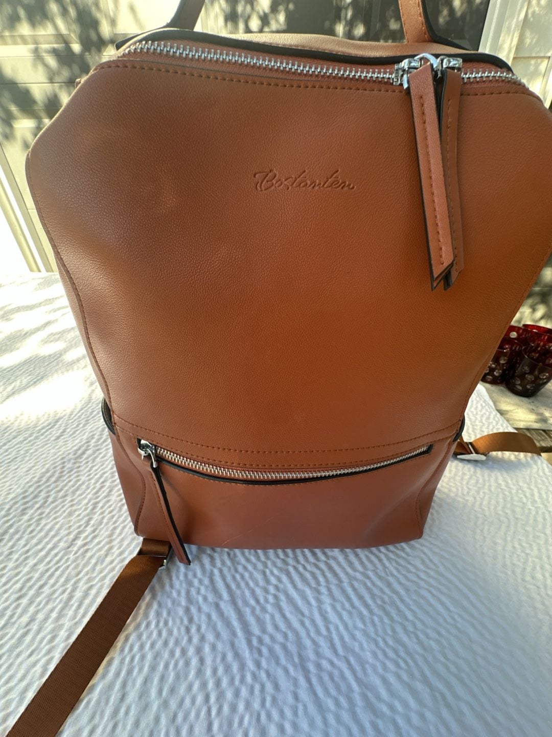 Bostanten Leather Backpack Brown 7