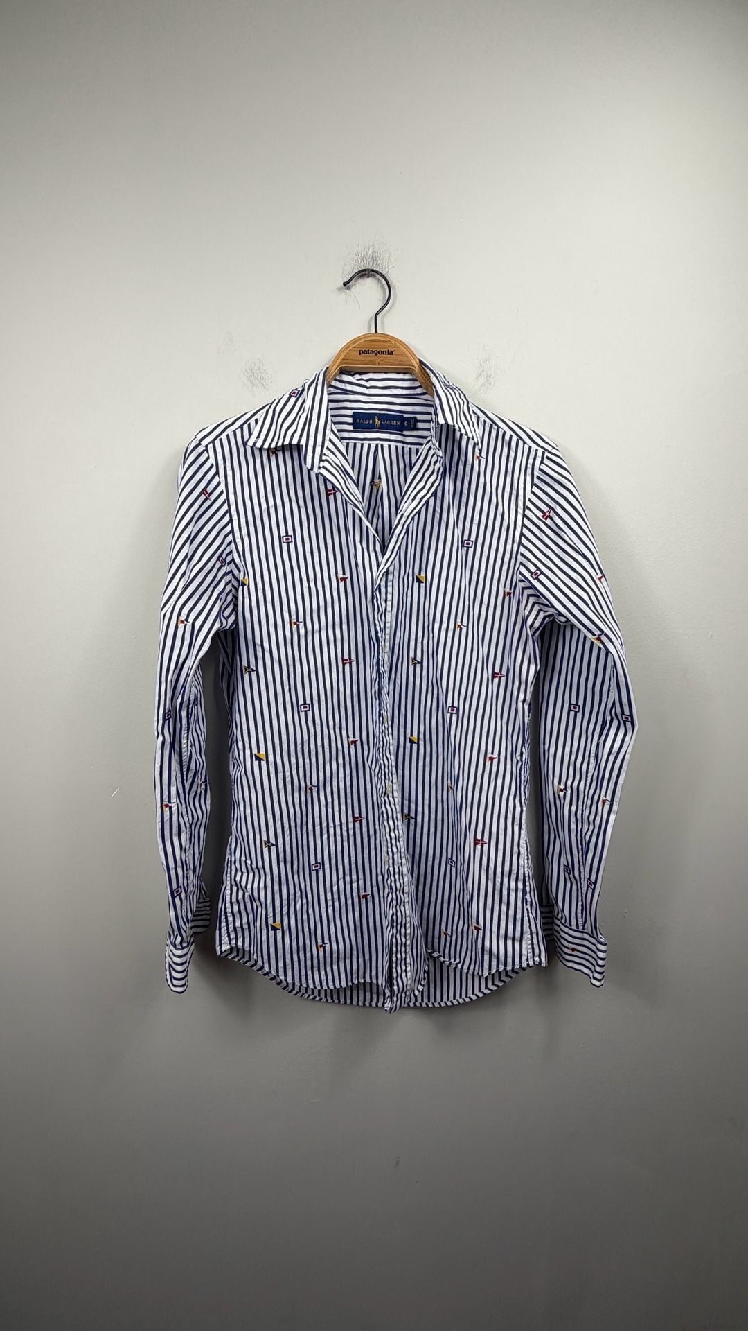 Ralph Lauren Nautical Flag Shirt Size S Striped Button Down 2
