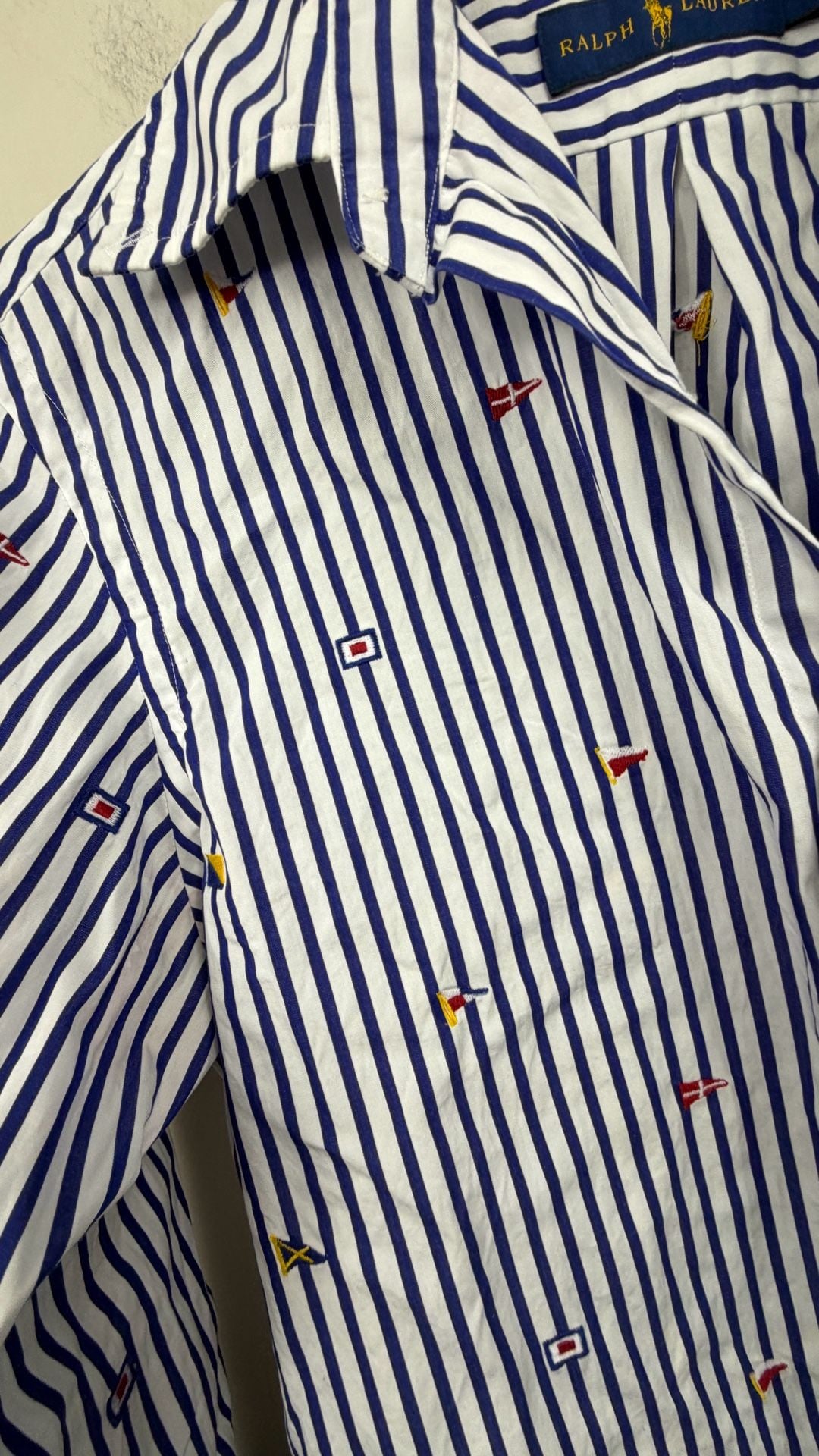 Ralph Lauren Nautical Flag Shirt Size S Striped Button Down 4