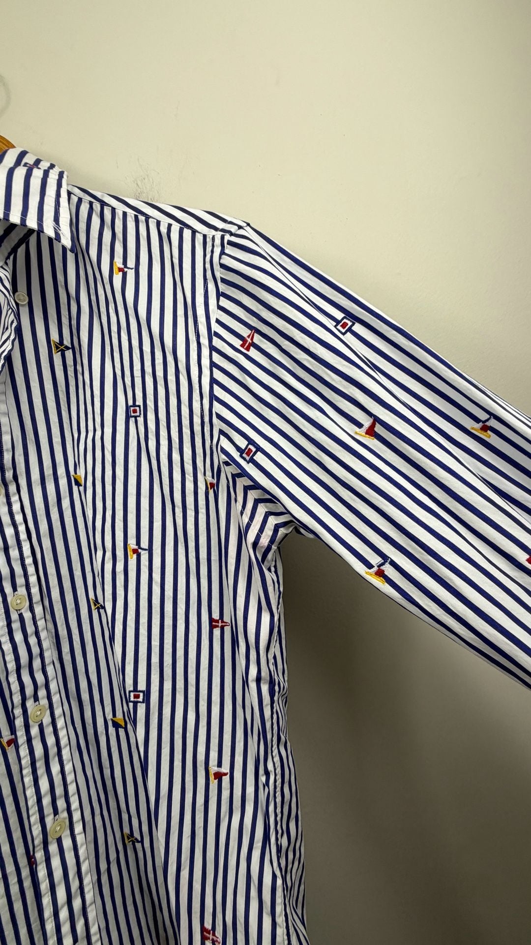 Ralph Lauren Nautical Flag Shirt Size S Striped Button Down 6