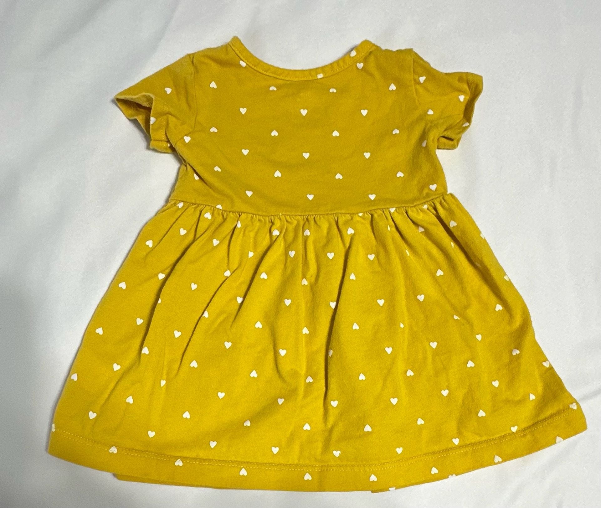 Carter's Heart Dress Size 9M Yellow 5