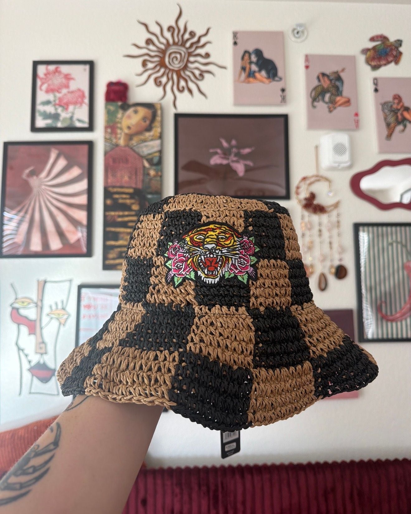 Ed Hardy Checkered Tiger Bucket Hat New With Tags 2