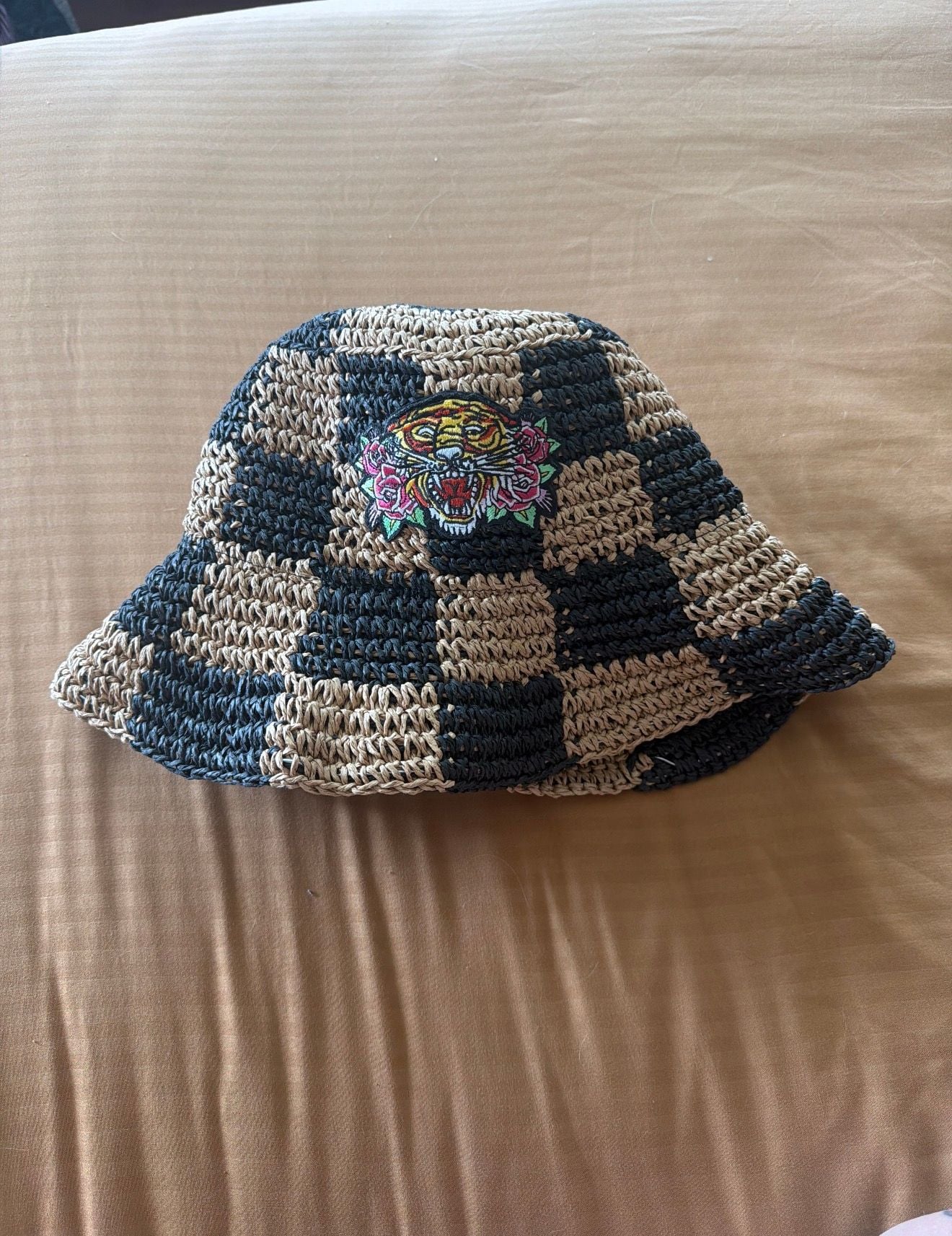 Ed Hardy Checkered Tiger Bucket Hat New With Tags 3