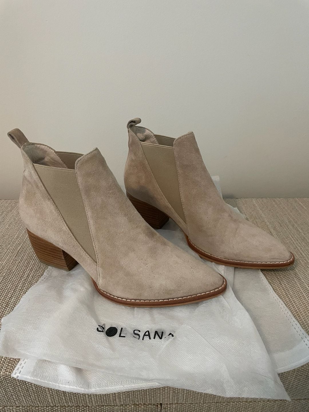 Sol Sana Bruno Tan Suede Ankle Boot 2