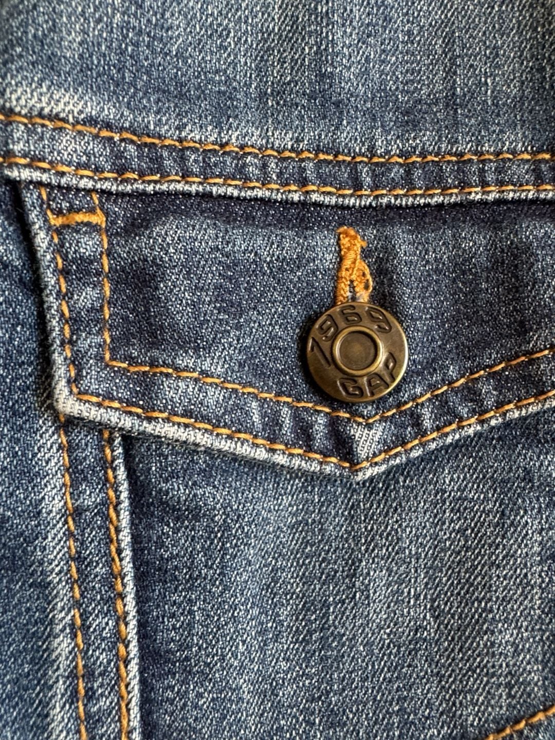 Gap Denim Jacket Size L Blue Cotton Button Front 7
