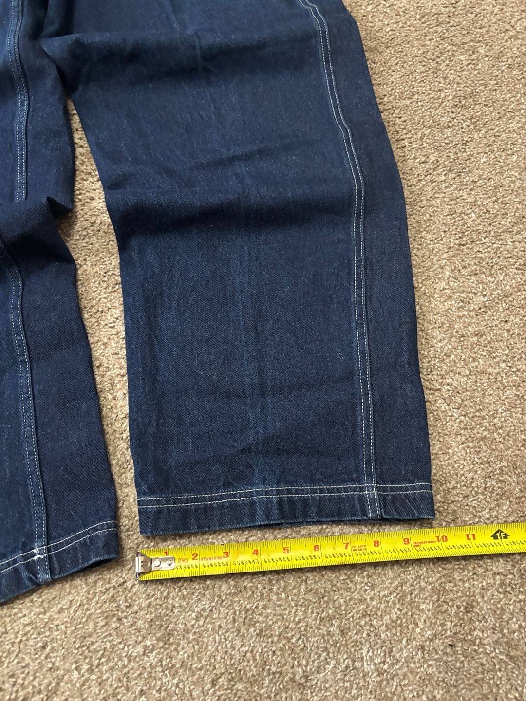 1990s Early 2000s Fubu The Collection Relaxed Jeans 42x34 Dark Wash Cargo Denim Hip Hop Pants 5