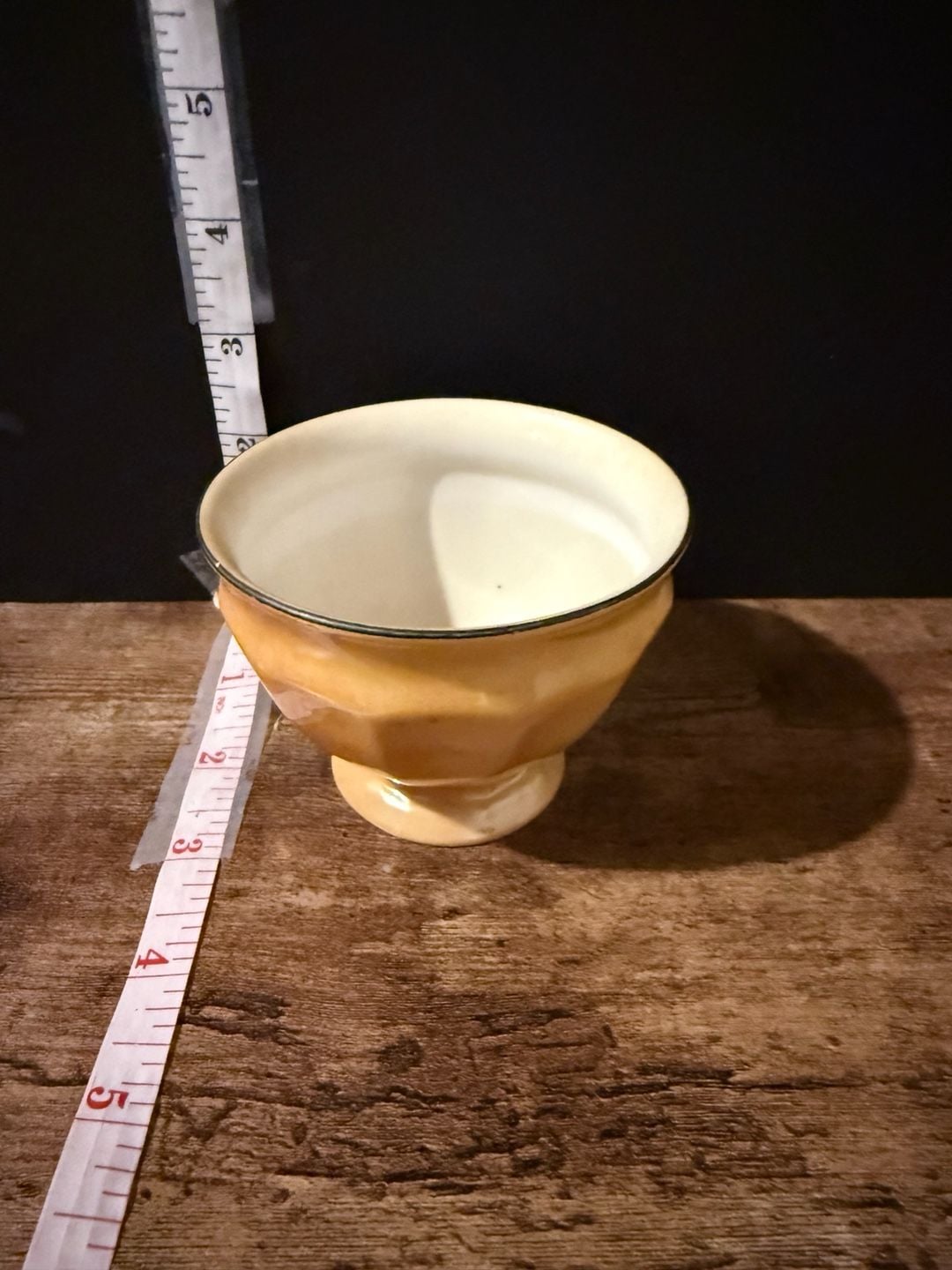 P.A.L.T. Czechoslovakia Pedestal Bowl Yellow Lusterware 1