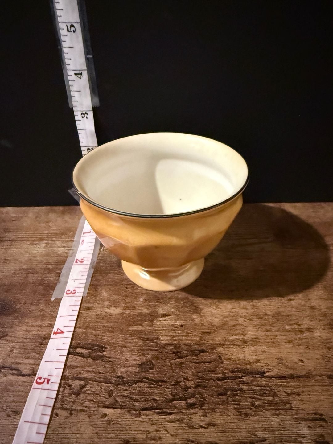 P.A.L.T. Czechoslovakia Pedestal Bowl Yellow Lusterware 2