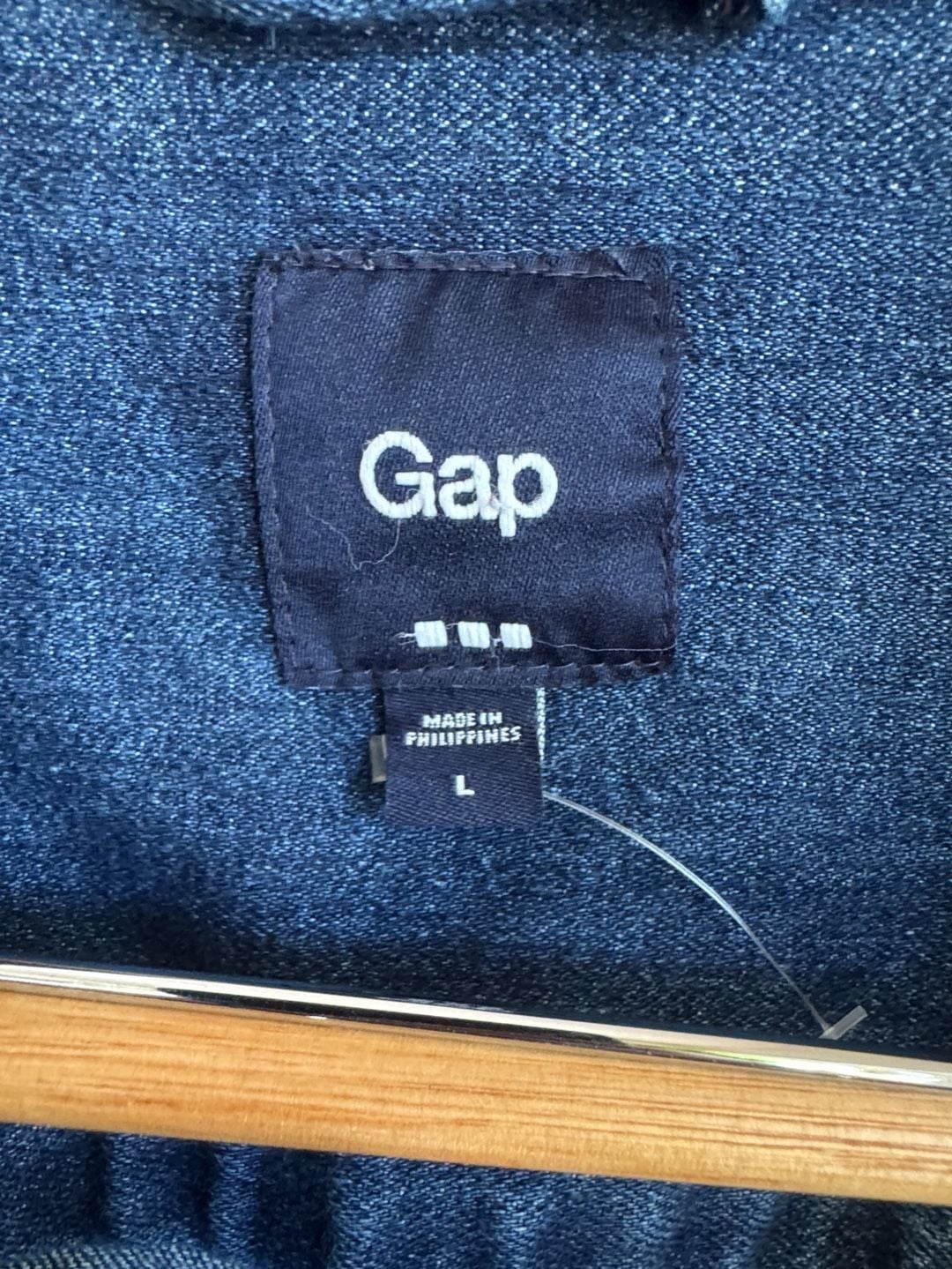 Gap Denim Jacket Size L Blue Cotton Button Front 3