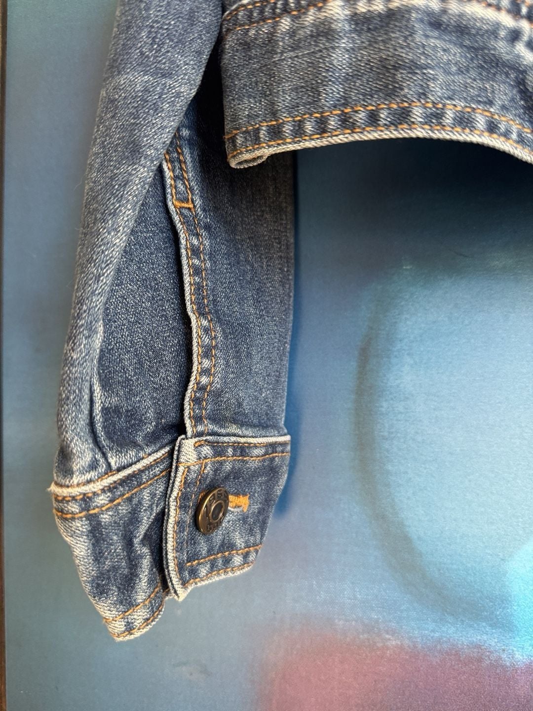 Gap Denim Jacket Size L Blue Cotton Button Front 6