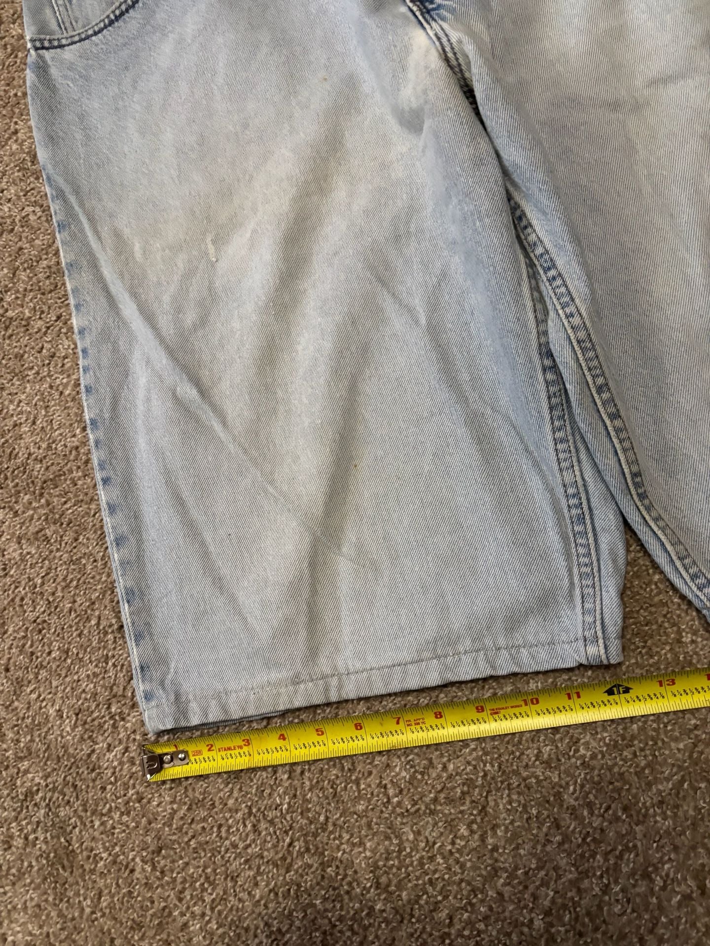 1990s Levi's SilverTab Baggy Denim Shorts Size 42 Light Wash Jorts 7