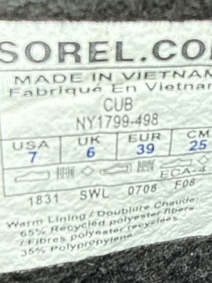 Sorel Cub Winter Boots Blue Waterproof Insulated
Size 7
#892 3