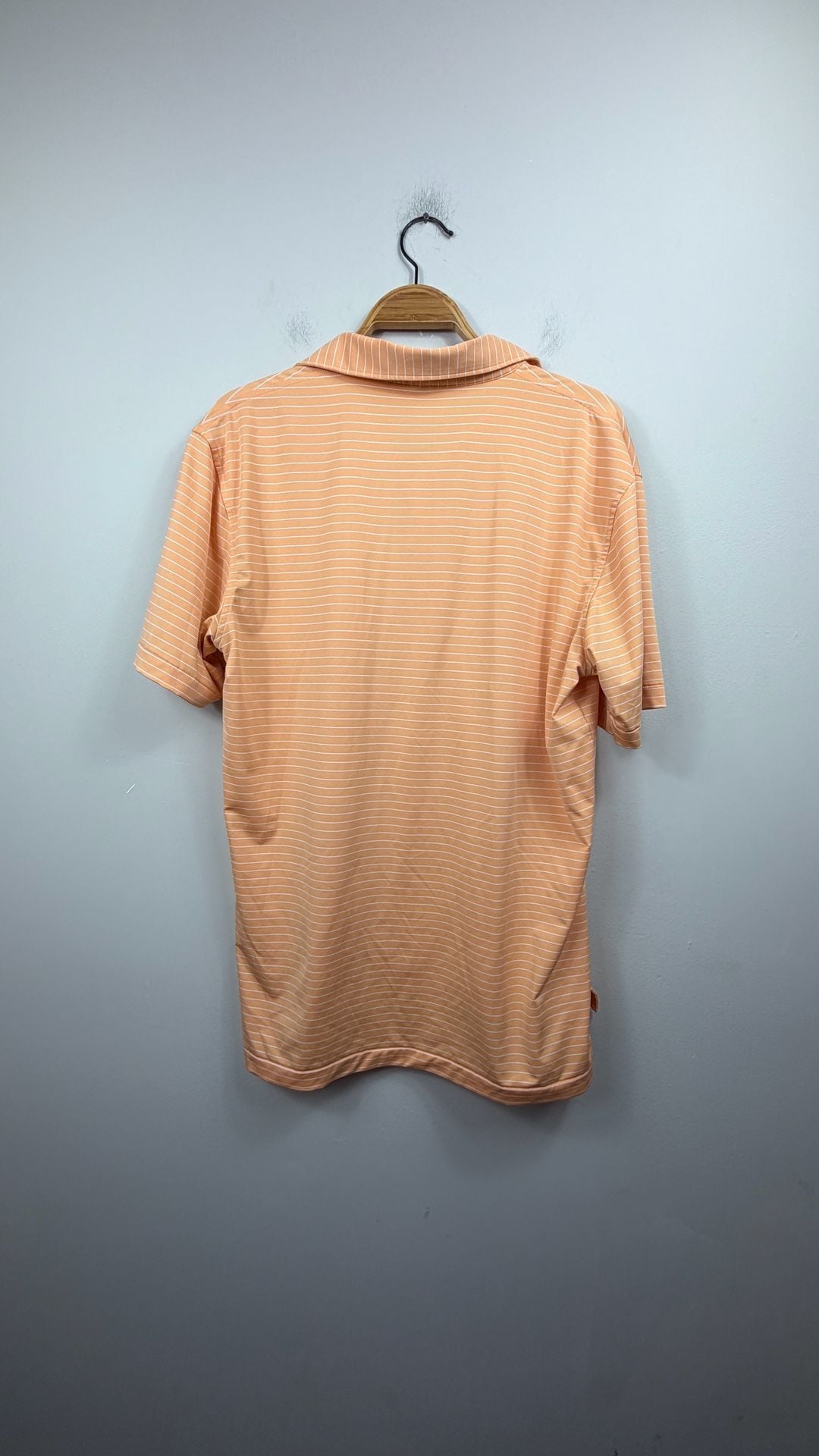 Peter Millar Summer Comfort Stripe Polo Size M Orange Golf 7