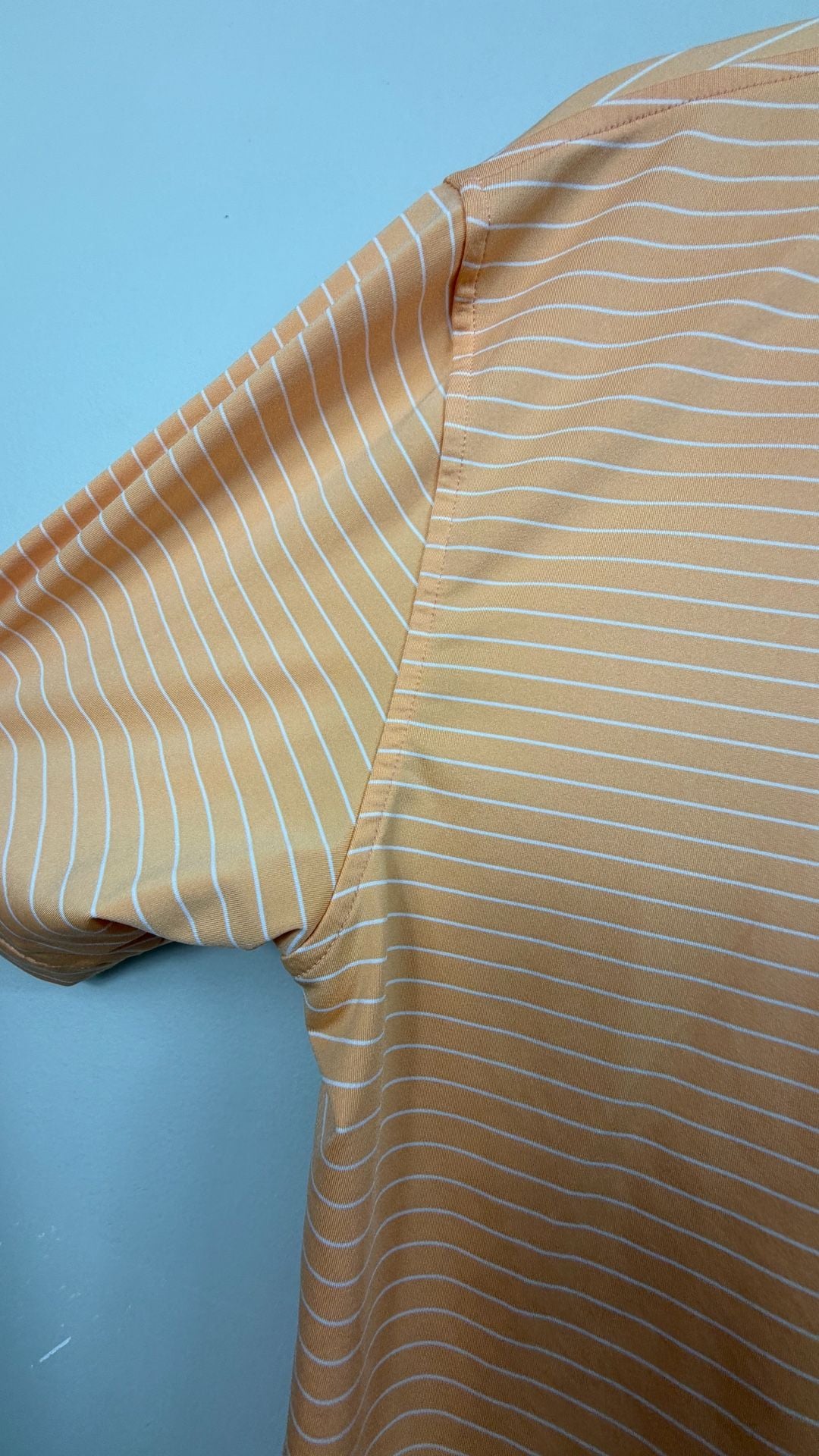 Peter Millar Summer Comfort Stripe Polo Size M Orange Golf 8