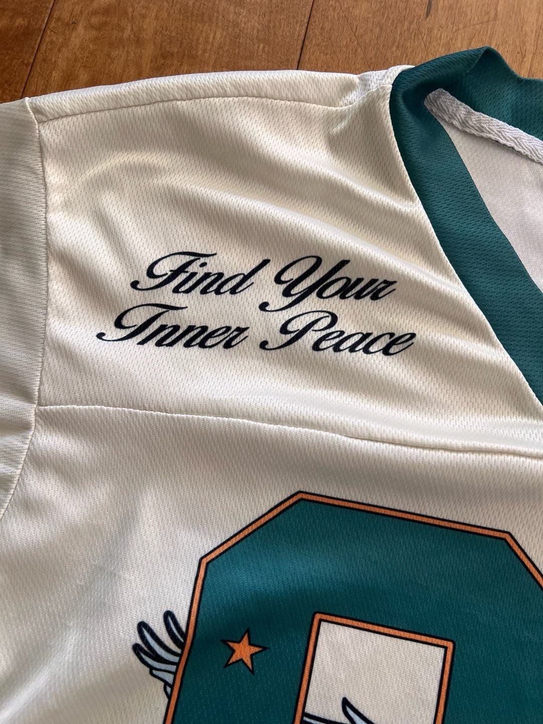 Vie Riches Dove Jersey Size M White Green 00 3
