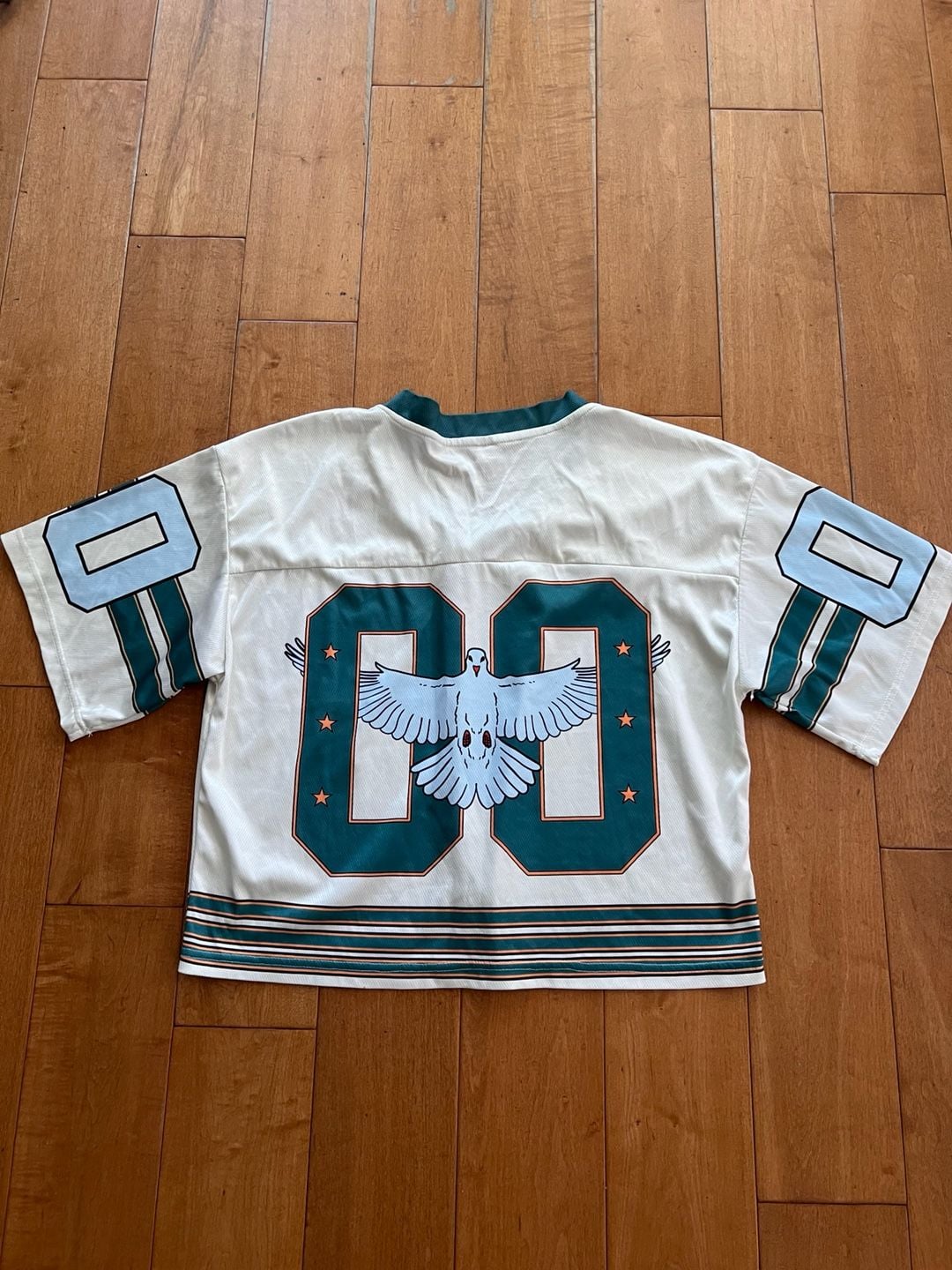Vie Riches Dove Jersey Size M White Green 00 6