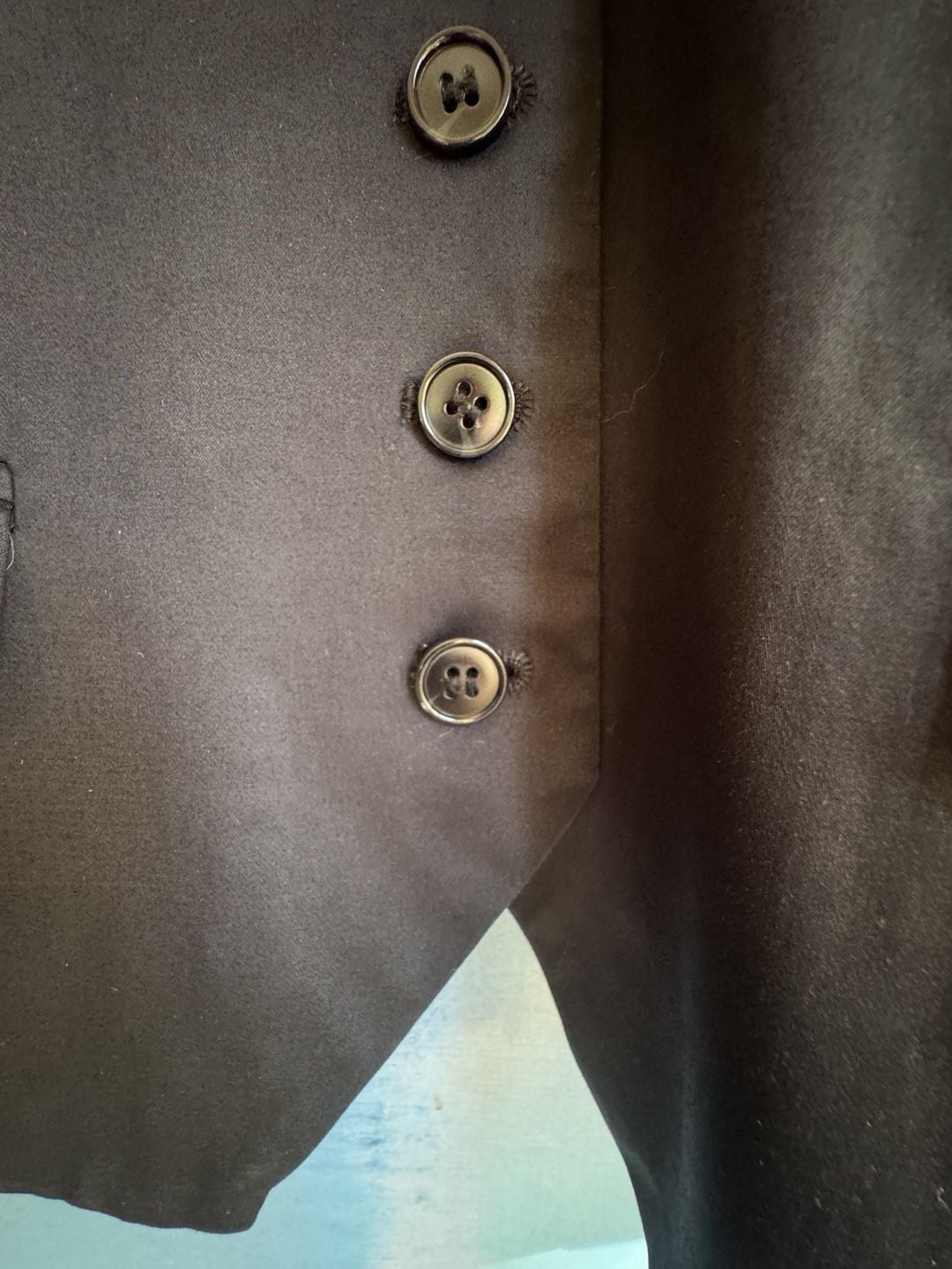 H&M Vest Size 36 Black Suit Waistcoat Button Front 3