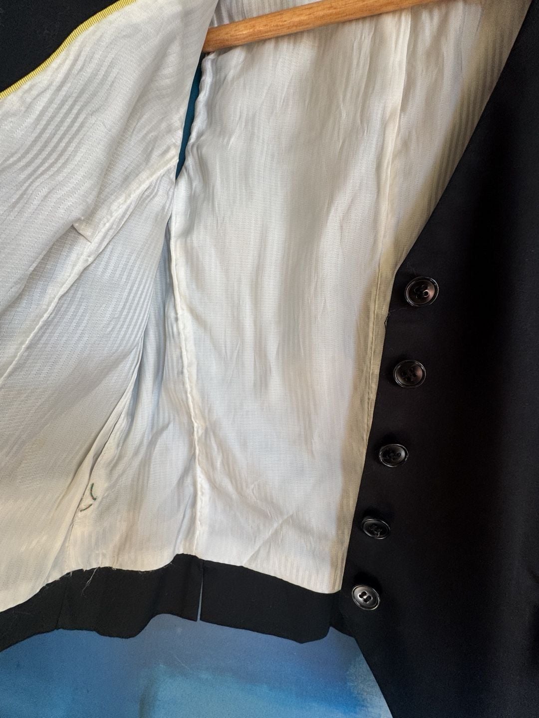 H&M Vest Size 36 Black Suit Waistcoat Button Front 5
