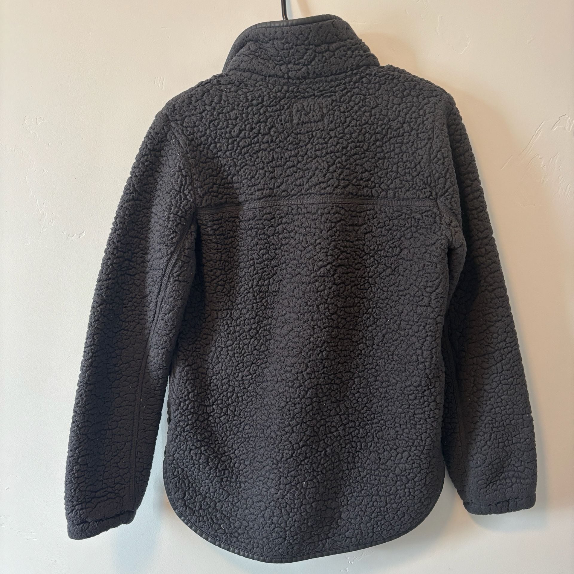 Abercrombie & Fitch Sherpa 1/4 Zip Pullover Size S Dark Gray Teddy 6