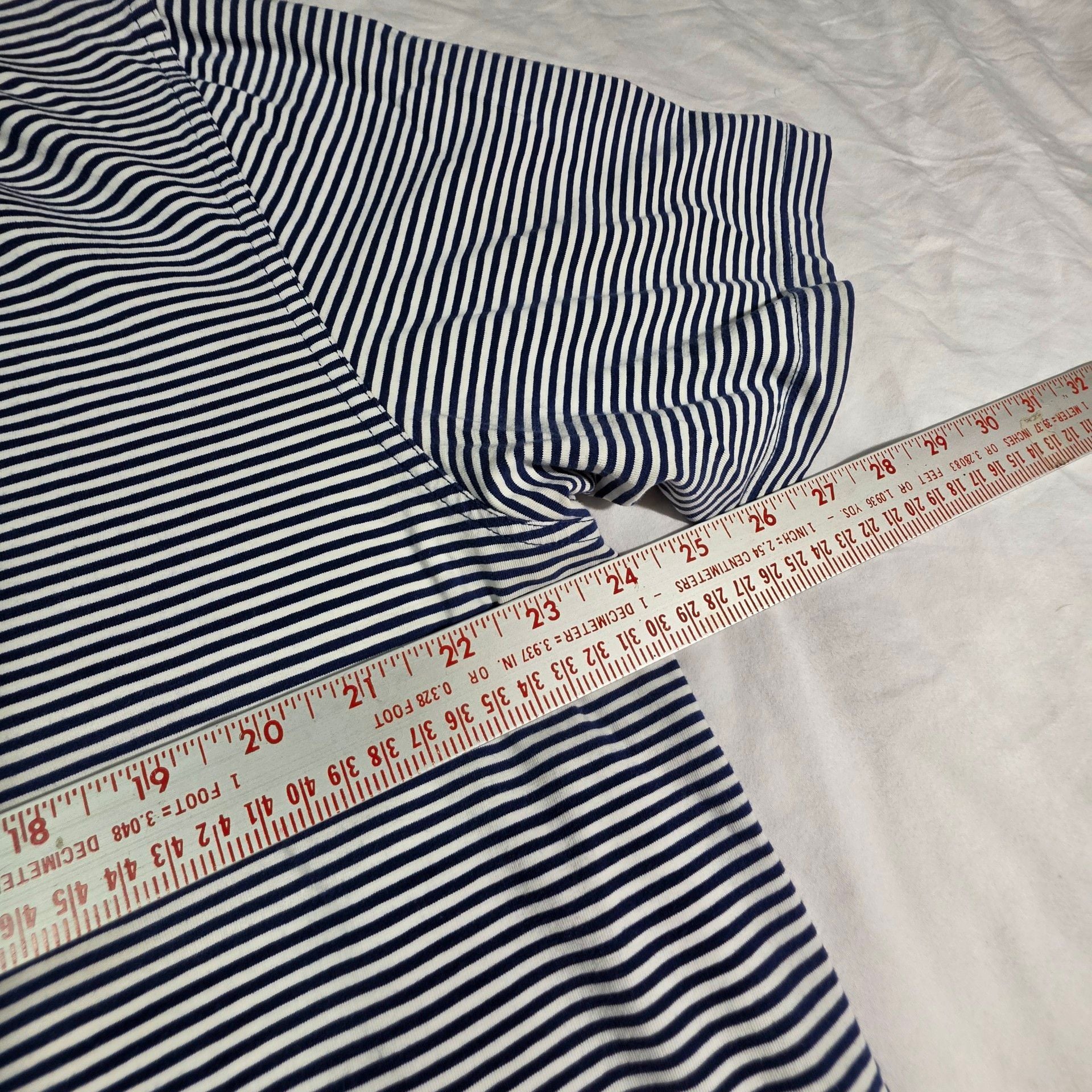 Southern Tide Polo Shirt XL Blue White Striped Classic Fit 6