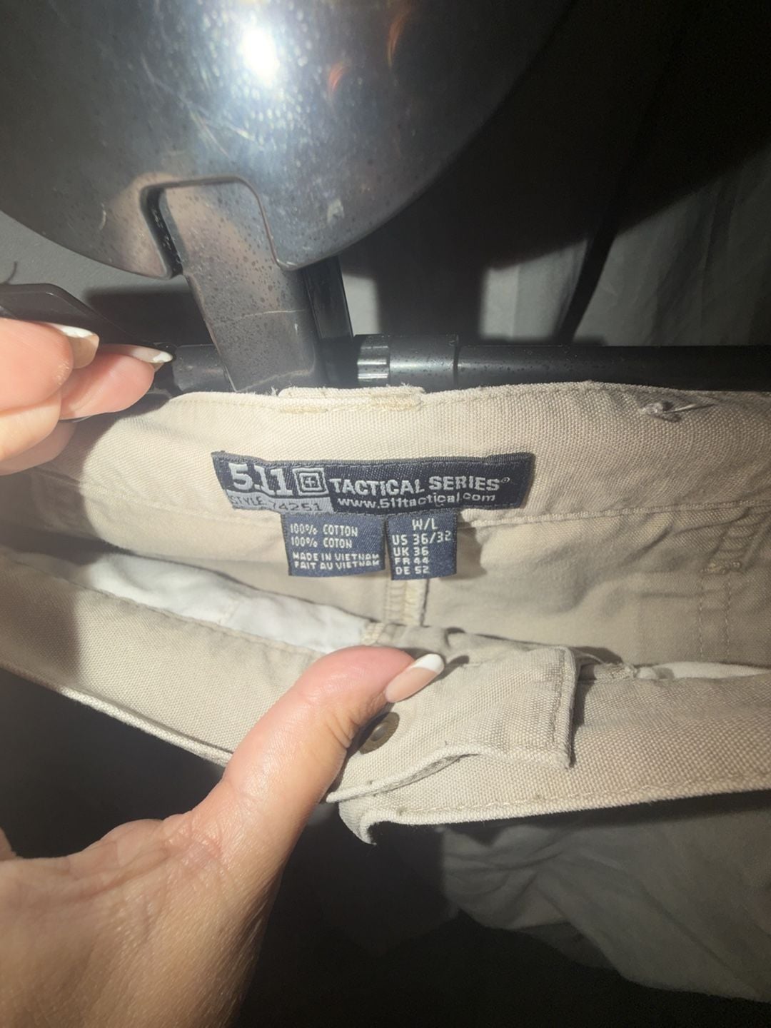 5.11 Tactical 74251 Cargo Pants Size 36x32 Khaki Cotton 3