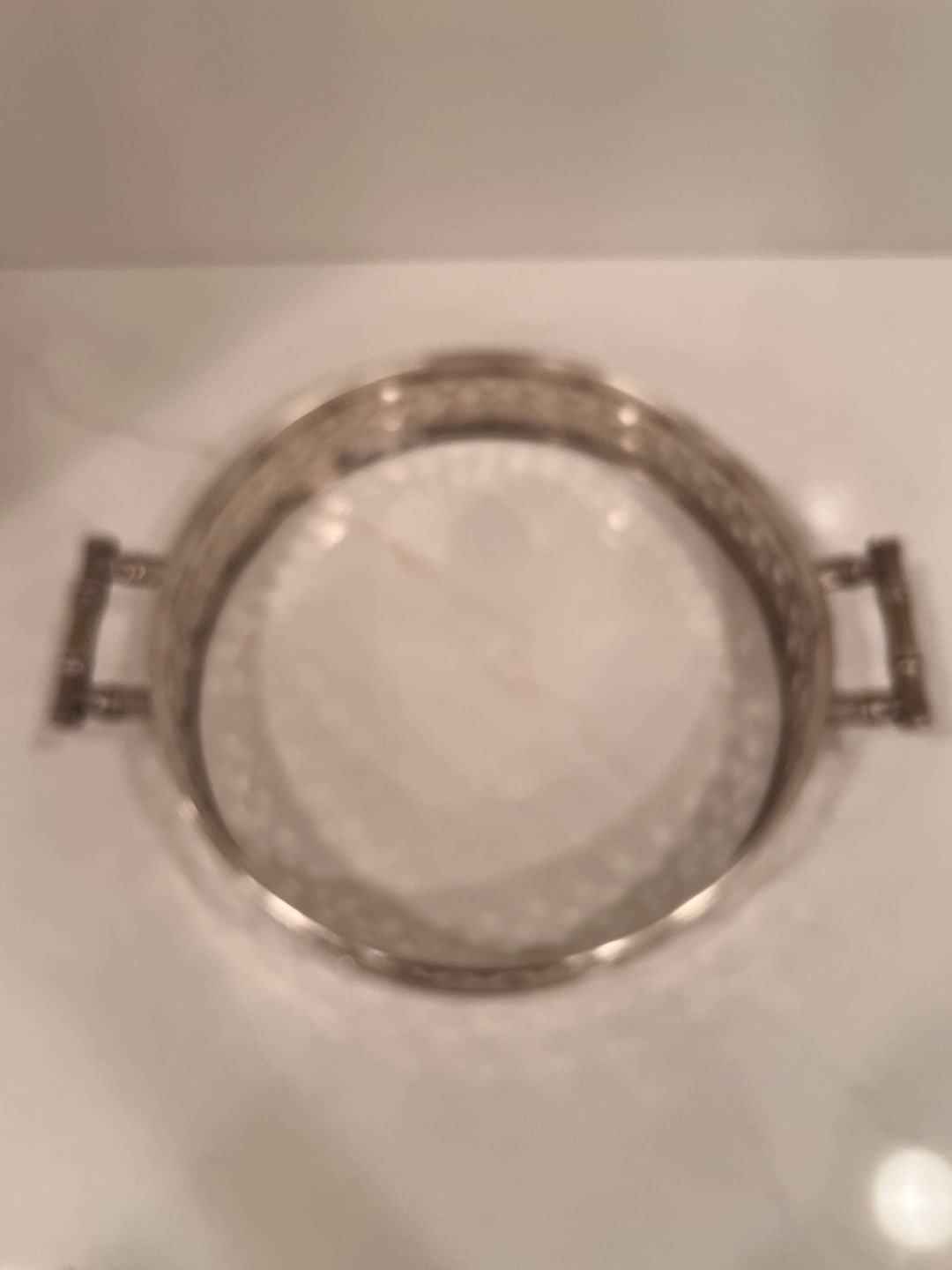 International Silver Co. Silver Plated Faux Bamboo Pie Plate 3