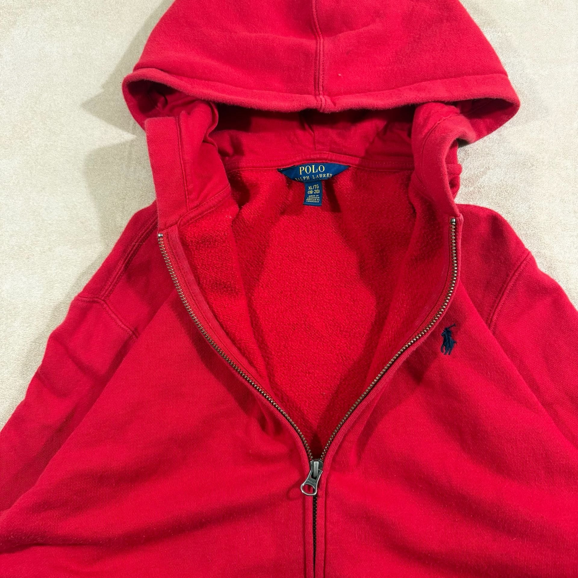 Vintage Polo Ralph Lauren Red Full Zip Hoodie 4